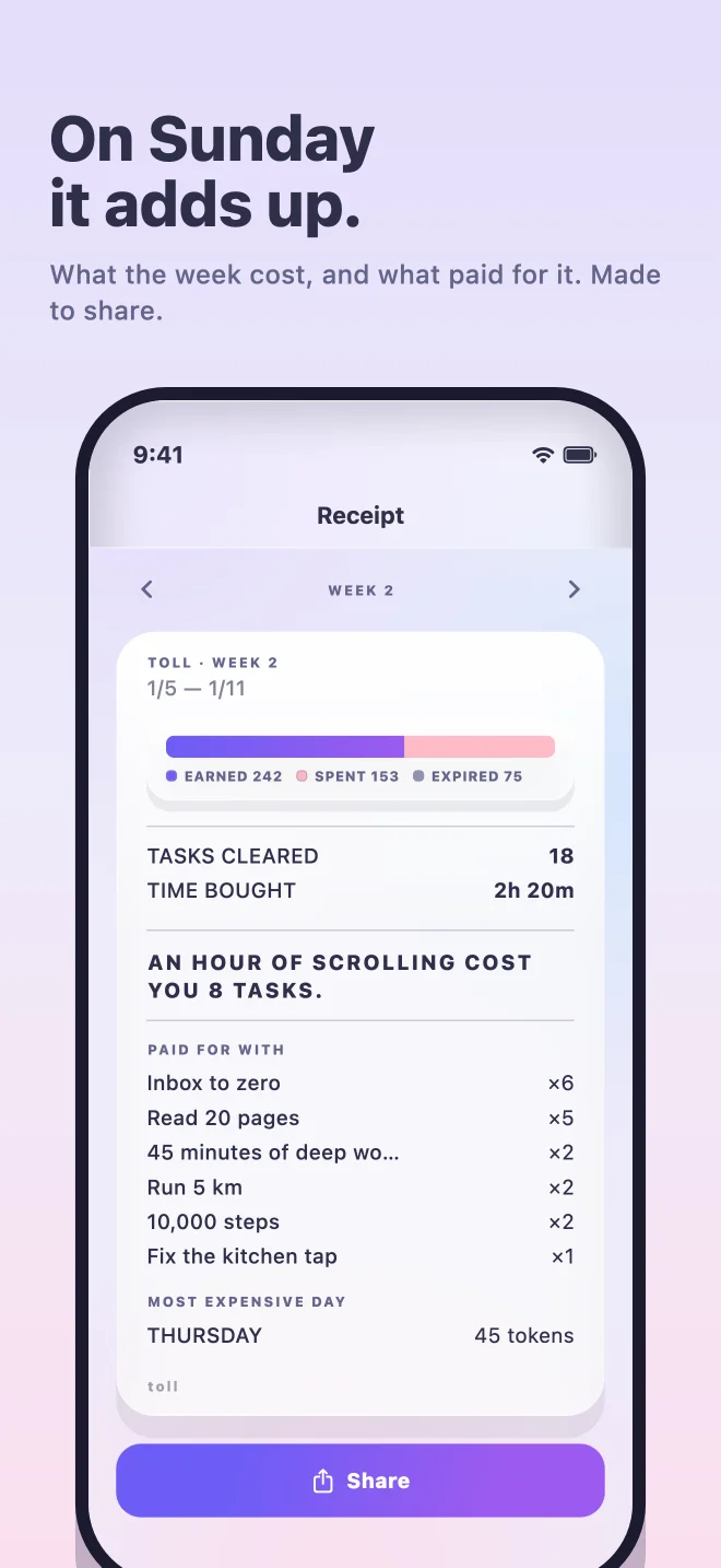 Sunday receipt